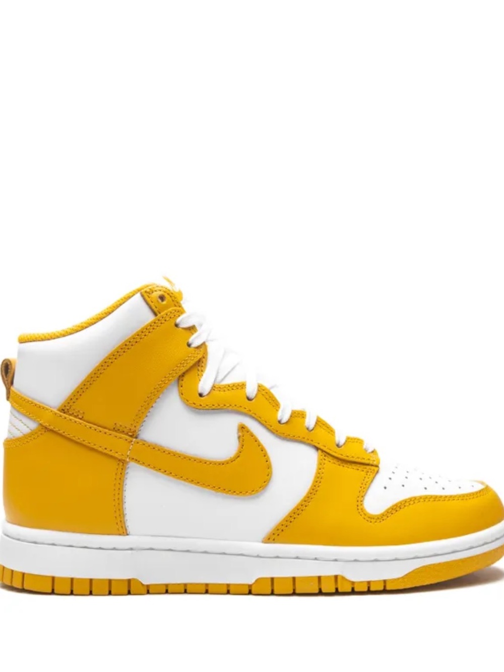 Nike Dunk High women’s Sneakers in Yellow and White “dark sulfur”
